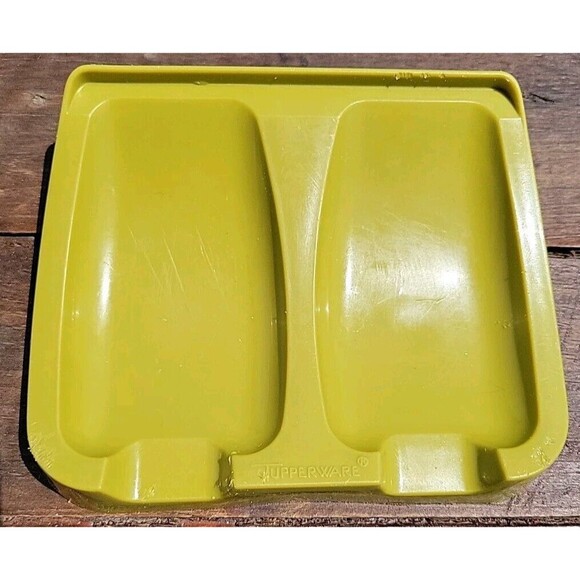 VTG Tupperware Double Spoon Utensil Rest Saver #1226 Avocado Green  Shampoo Bar - Picture 2 of 7